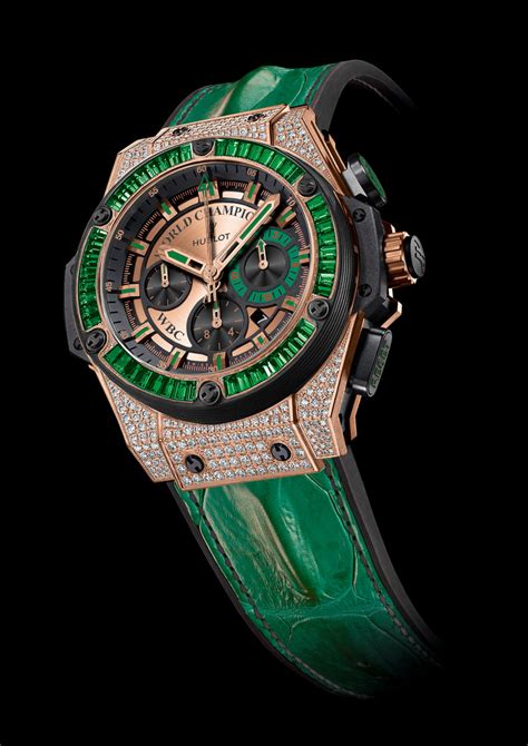 Hublot King Power WBC Full Pavé with Emeralds 